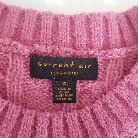 Anthropologie Current Air Pink Angeline Cable Knit Sleeveless Sweater Vest  S - Picture 6 of 10